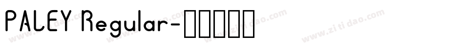 PALEY Regular字体转换